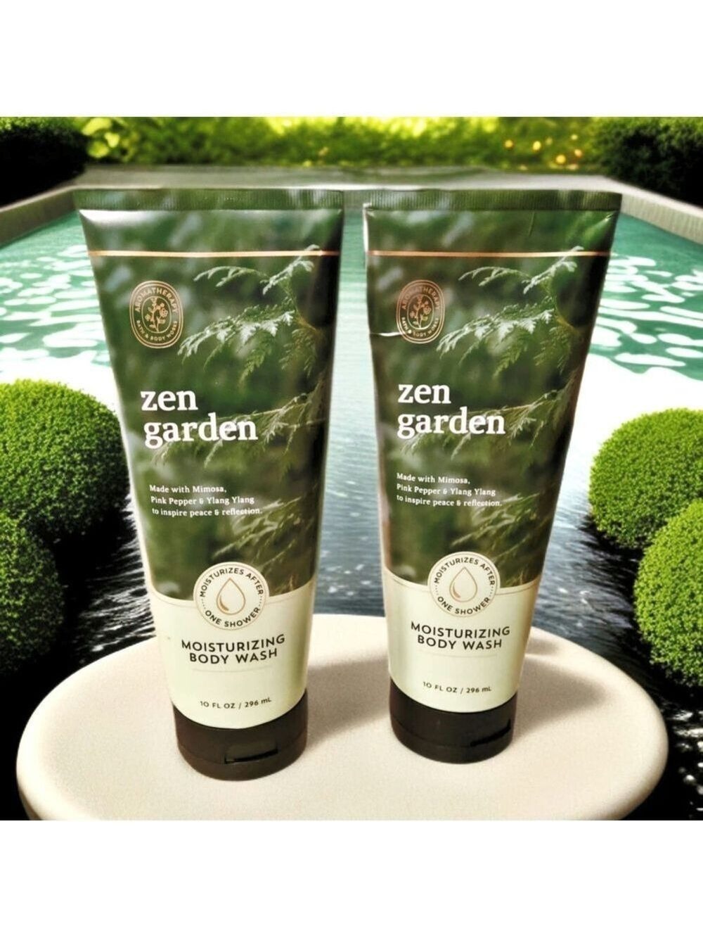 ZEN GARDEN MOISTURIZING BODY WASH AROMATHERAPY BATH AND BODY 2 PIECE SET